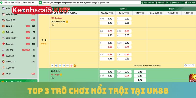 Đặt cược kèo thể thao siêu hấp dẫn